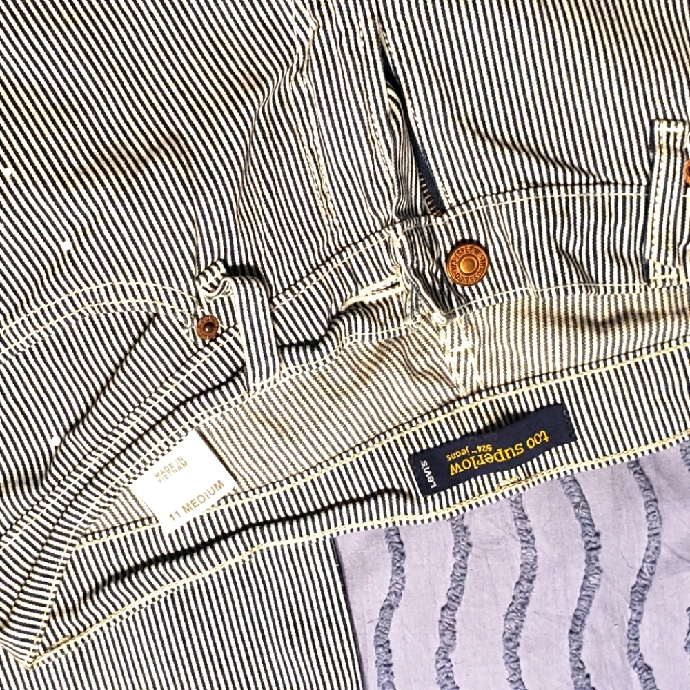 Levi's skinny jeans pinstripes